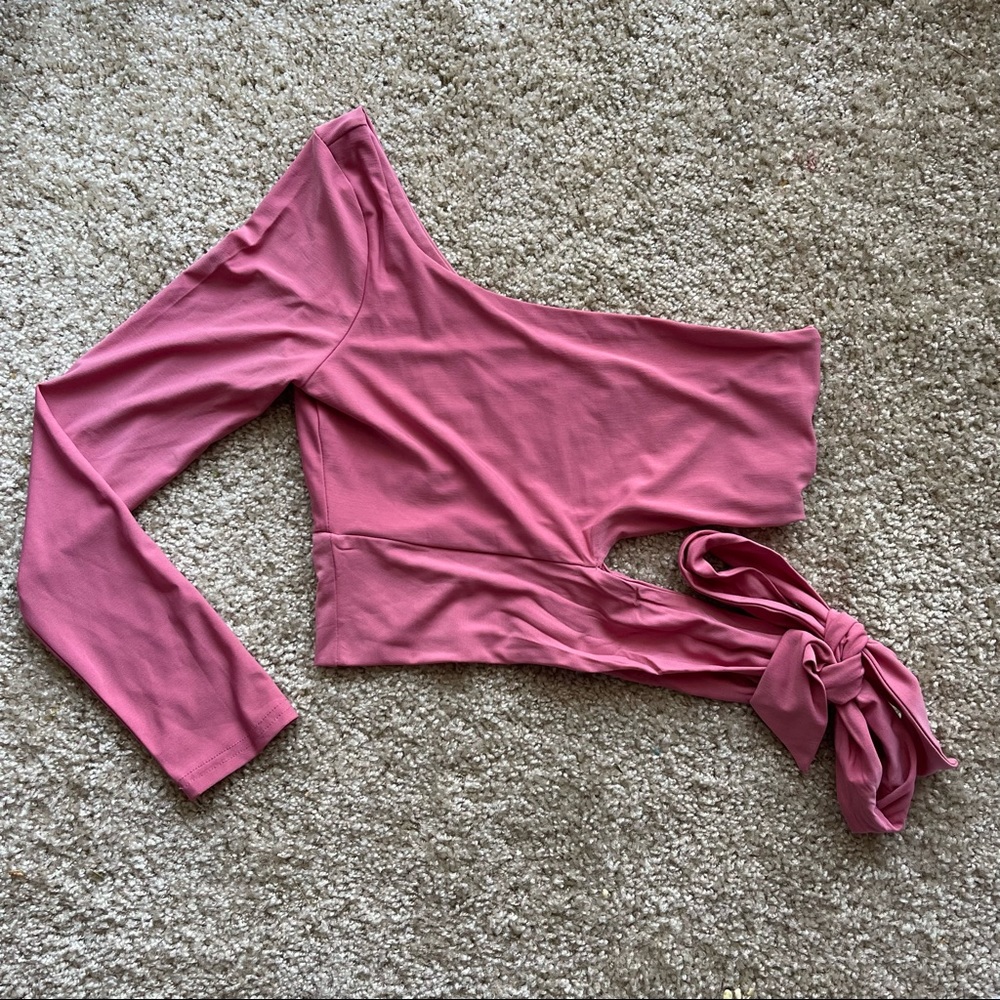 NEW pink cut out crop top